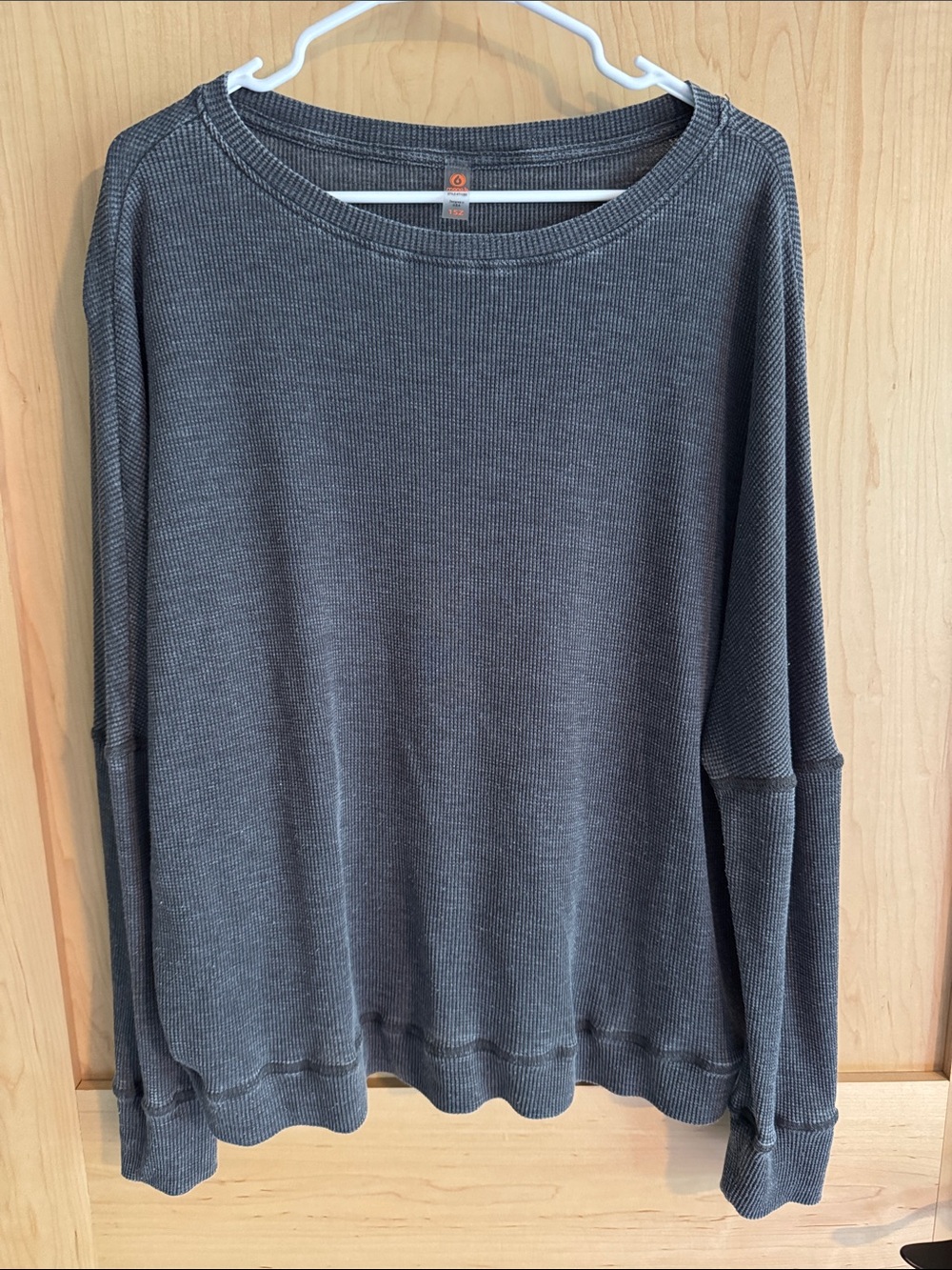 Mono B  Charcoal Thermal Knit Shirt
